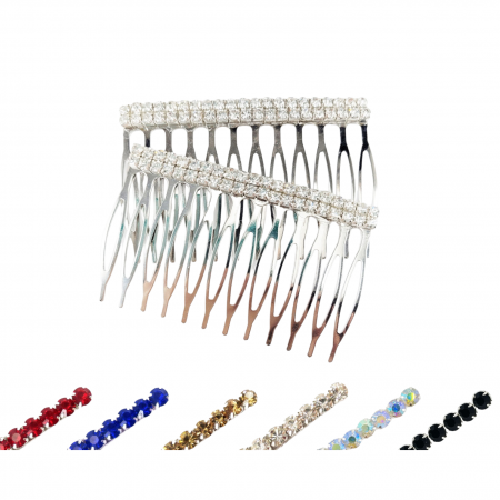 Thin Classic Rhinestone Hair Comb Set