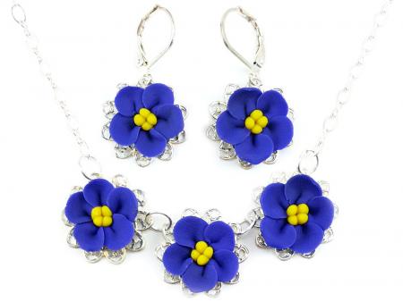 African Violet Jewely Set