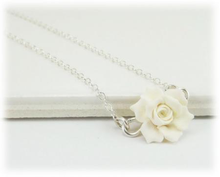 Tiny Gardenia  Necklace | Simple Flower Necklace