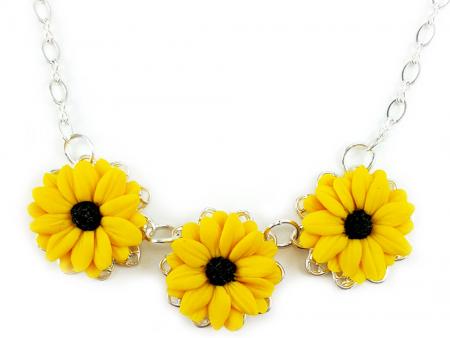 Trio Black Eyed Susan Necklace