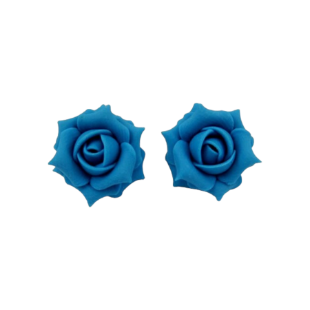 Turquoise Rose Stud Earrings