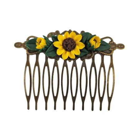 Vintage Style Sunflower Hair Comb