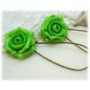 Green Apple Rose Drop Earrings