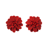 Apple red Dahlia Stud Earrings