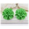 Green Dahlia Stud Earrings