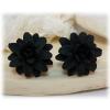 Black Dahlia Stud Earrings