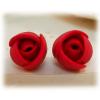 Tiny Red Flower Earrings