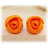 Tiny Orange Flower Earrings