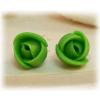 Tiny Green Flower Earrings