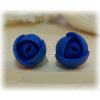 Blue Small Flower Bud Earrings