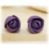 Tiny Purple Flower Earrings