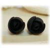 Tiny Black Flower Earrings