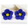 African Violet Stud Earrings