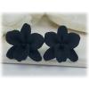 Black Orchid Stud Earrings