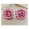 Pink Light Pearl Rose Stud Earrings