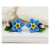 Petite Forget Me Not Bouquet Stud Earrings