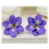 Purple Freesia Stud Earrings