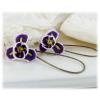 Purple Iris Drop Earrings