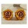 Topaz Rose Stud Earrings