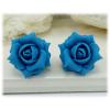 Turquoise Rose Stud Earrings