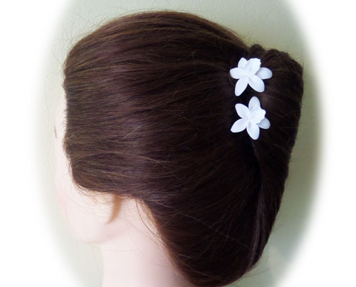 White Orchid Hair Pins | White Orchid Hair Clips - Stranded Treasures