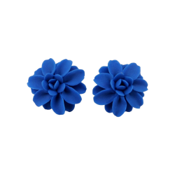 Blue Dahlia Stud Earrings