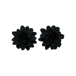 Black Dahlia Stud Earrings