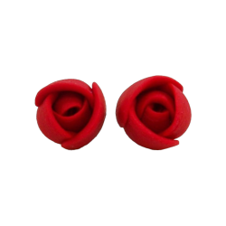 Tiny Red Flower Earrings