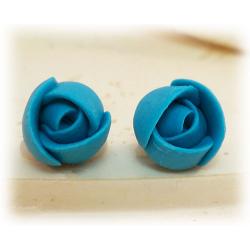 Tiny Turquoise Flower Earrings