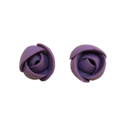 Tiny Purple Flower Earrings