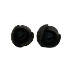 Tiny Black Flower Earrings