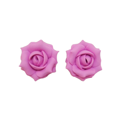 Pink Ballet Rose Stud Earrings