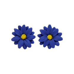 Blue Aster Stud Earrings