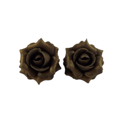 Bronze Rose Stud Earrings