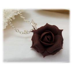 Brown Rose Necklace