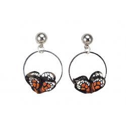 Butterfly Circle Hoop Earrings