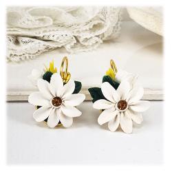 Daisy Autumn Style Bouquet Earrings