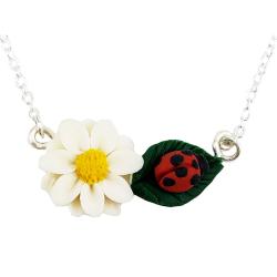 Daisy Ladybug Necklace