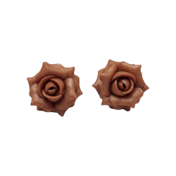 Pink Dusty Rose Stud Earrings