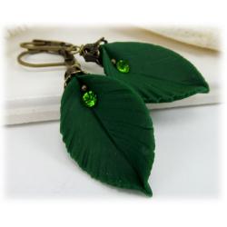 Green Leaf Earrings