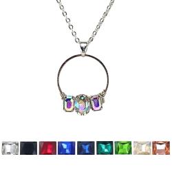Iridescent Crystal AB Pendant Necklace
