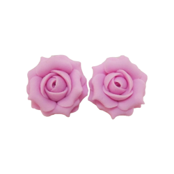 Pink Light Rose Stud Earrings