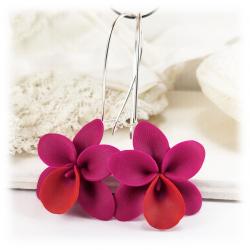 Pink Orchids Drop Earrings