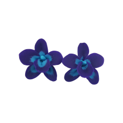 Purple Orchids Stud Earrings