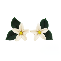 Realistic Jasmine Leaf Earrings