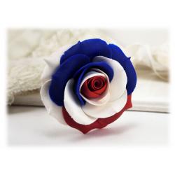 Red White and Blue Rose Hair Pin