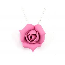 Rosebud Flower Pendant Necklace