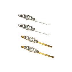 Silver or Gold Little Rhinestone Bobby Pins