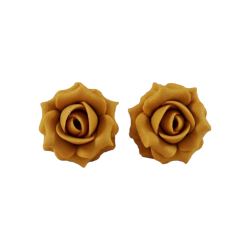 Topaz Rose Stud Earrings