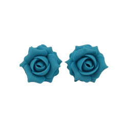 Turquoise Light Rose Stud Earrings